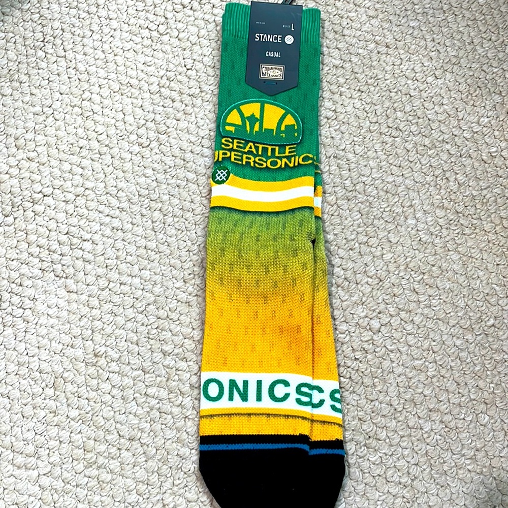 Seattle SuperSonics Mens socks Large